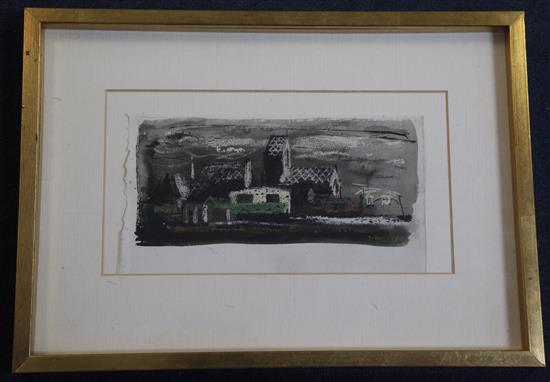 § John Piper (1903-1992) Towyn, North Wales, 1951 6 x 10.75in.